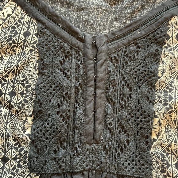 🌸Vintage American Blues cold shoulder long sleeve top - Picture 5 of 9